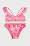 Slipstop Serpina Fuchsia Junior Desenli UPF 50+ Korumalı Çabuk Kuruyan Kız Çocuk Bikini SB2614000604 FUŞYA
