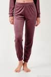 Standart Fit Bisiklet Yaka Yumuşak Kadife Kadın Pijama Takımı 6094201 PUDRA
