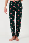 Standart Fit Düğmeli Polarlı Kadın Pijama Takımı 6095615 YEŞİL