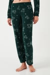 Standart Fit Düğmeli Polarlı Kadın Pijama Takımı 6095616 YEŞİL