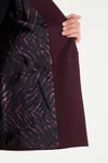 Standart Fit Mono Yaka Desenli Astar Detaylı Blazer Kadın Ceket 6524003 MÜRDÜM