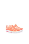Star Kaymayı Önleyen Flex Foam Cırtlı Şeffaf Unisex Çocuk Sandalet S10171 U Oranj-Beyaz