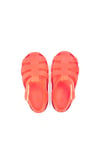 Star Kaymayı Önleyen Flex Foam Cırtlı Şeffaf Unisex Çocuk Sandalet S10171 U Oranj-Beyaz