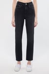 Star Süper Yüksek Bel Dar Paça Mom Jeans Kadın Kot Pantolon 101077-82224 FÜME