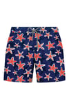 Starfish Desenli Hızlı Kuruyan Erkek Mayo Short JFSSSWL81 LACİVERT-KIRMIZI