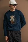Storm Regular Fit Desenli Bisiklet Yaka Örme Erkek Sweat 112030204 LACİVERT
