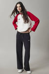 Straight Fit Düşük Bel Düz Paça Kadın Eşofman Altı 1011124-70087 KÖMÜR