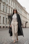 Streç Büzgü Detaylı Slim Fit Dik Yaka Kadın Bluz 669925 KOYU BEJ
