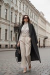 Streç Büzgü Detaylı Slim Fit Dik Yaka Kadın Bluz 669925 KOYU BEJ