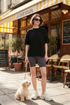 Streç Oversize Fit Bisiklet Yaka Kadın T Shirt 5865911 SİYAH