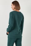 Streç Oversize Fit Bisiklet Yaka Modal Kumaş Kadın Sweat 5865877 NEFTİ