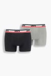 Streç Pamuklu 2 Pack Erkek Boxer 37149-0544 SİYAH-GRİ
