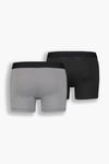 Streç Pamuklu 2 Pack Erkek Boxer 37149-0625 GRİ-SİYAH