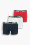 Streç Pamuklu 3 Pack Erkek Boxer 37149-0543 Kırmızı-Lacivert-Beyaz