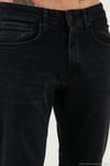 Streç Pamuklu Comfort Fit Yüksek Bel Boru Paça Jeans Erkek Kot Pantolon 4412C14TEXAS SİYAH