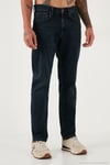 Streç Pamuklu Comfort Fit Yüksek Bel Boru Paça Jeans Erkek Kot Pantolon 4412C25TEXAS MAVİ