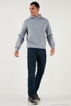 Streç Pamuklu Comfort Fit Yüksek Bel Boru Paça Jeans Erkek Kot Pantolon 4413C41TEXAS LACİVERT