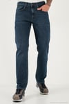 Streç Pamuklu Comfort Fit Yüksek Bel Boru Paça Jeans Erkek Kot Pantolon 4400C04TEXAS MAVİ