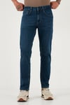 Streç Pamuklu Comfort Fit Yüksek Bel Boru Paça Jeans Erkek Kot Pantolon 4400C06TEXAS LACİVERT