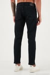 Streç Pamuklu Comfort Fit Yüksek Bel Boru Paça Jeans Erkek Kot Pantolon 4412C14TEXAS SİYAH