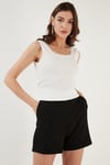 Streç Pamuklu Oversize Fit 2' li Paket Kadın Gömlek-Atlet Set 67810014979S2 Fıstık Yeşil-Ekru