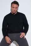 Streç Pamuklu Regular Fit Düğmeli Polo Yaka Erkek Sweat 5905727 SİYAH