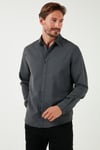 Streç Pamuklu Regular Fit Erkek Gömlek CF25W128861 ANTRASİT