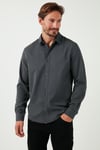 Streç Pamuklu Regular Fit Erkek Gömlek CF25W128861 ANTRASİT