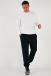Streç Pamuklu Regular Fit Lastikli Paça Jogger Erkek Pantolon 674004 LACİVERT