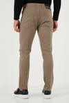 Streç Pamuklu Regular Fit Normal Bel Düz Paça Erkek Pantolon 674002 HAKİ