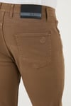 Streç Pamuklu Regular Fit Normal Bel Düz Paça Erkek Pantolon 674002 KOYU BEJ
