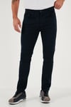 Streç Pamuklu Regular Fit Normal Bel Düz Paça Erkek Pantolon 674002 LACİVERT