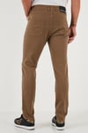 Streç Pamuklu Regular Fit Normal Bel Düz Paça Erkek Pantolon 674002 KOYU BEJ