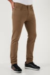 Streç Pamuklu Regular Fit Normal Bel Düz Paça Erkek Pantolon 674002 KOYU BEJ
