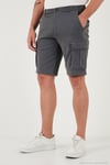Streç Pamuklu Regular Fit Normal Bel Kargo Cepli Erkek Şort 4510S79MILAN GRİ