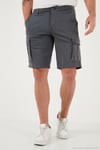 Streç Pamuklu Regular Fit Normal Bel Kargo Cepli Erkek Şort 4510S79MILAN GRİ