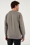 Streç Pamuklu Relaxed Fit Bisiklet Yaka 2'li Paket Erkek Sweat 5901210S2 Taş-Açık Haki