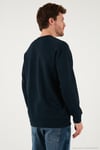 Streç Pamuklu Relaxed Fit Bisiklet Yaka 2'li Paket Erkek Sweat 5901210S2 LACİVERT-SİYAH