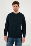 Streç Pamuklu Relaxed Fit Bisiklet Yaka 2'li Paket Erkek Sweat 5901210S2 LACİVERT-TAŞ