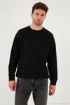 Streç Pamuklu Relaxed Fit Bisiklet Yaka 2'li Paket Erkek Sweat 5901210S2 SİYAH-TAŞ