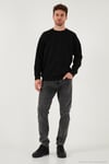Streç Pamuklu Relaxed Fit Bisiklet Yaka 2'li Paket Erkek Sweat 5901210S2 LACİVERT-SİYAH
