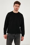 Streç Pamuklu Relaxed Fit Bisiklet Yaka 2'li Paket Erkek Sweat 5901210S2 HAKİ-SİYAH