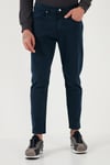 Streç Pamuklu Slim Fit Normal Bel Boru Paça Jeans Erkek Kot Pantolon 15900S31MILANO LACİVERT