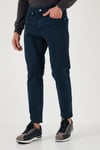 Streç Pamuklu Slim Fit Normal Bel Boru Paça Jeans Erkek Kot Pantolon 15900S31MILANO LACİVERT