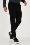 Streç Pamuklu Slim Fit Normal Bel Boru Paça Erkek Pantolon 674003 SİYAH
