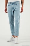 Streç Pamuklu Slim Fit Normal Bel Boru Paça Jeans Erkek Kot Pantolon 5900S601MILANO AÇIK MAVİ
