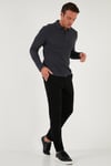 Streç Pamuklu Slim Fit Normal Bel Boru Paça Erkek Pantolon 674003 SİYAH