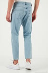 Streç Pamuklu Slim Fit Normal Bel Boru Paça Jeans Erkek Kot Pantolon 5900S601MILANO AÇIK MAVİ