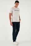 Streç Pamuklu Slim Fit Normal Bel Dar Paça Jeans Erkek Kot Pantolon 1124C47NAPOLI LACİVERT