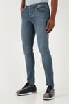 Streç Pamuklu Slim Fit Normal Bel Dar Paça Jeans Erkek Kot Pantolon 1120S02NAPOLI MAVİ